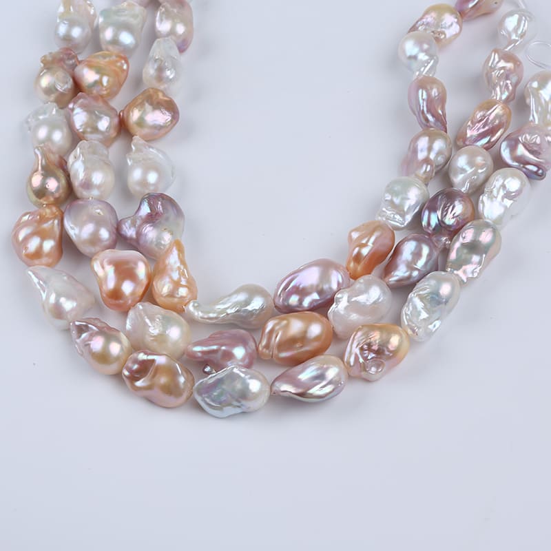 14-20mm Colorful Freshwater Baroque Pearl Strands