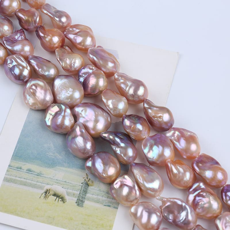 15-22mm Natural Freshwater Baroque Pearl Strands