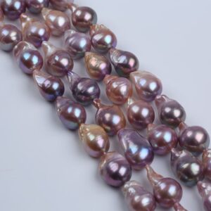 14-19mm Purple Freshwater Baroque Pearl Strands