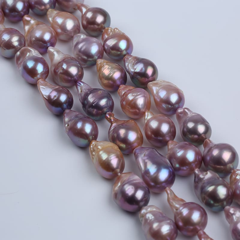 14-19mm Purple Freshwater Baroque Pearl Strands