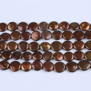 12-13mm Natural Multicolor Freshwater Coin Pearl Strands