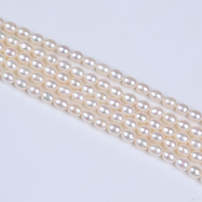 5.5-6mm Rice Natural Freshwater Pearl Strands